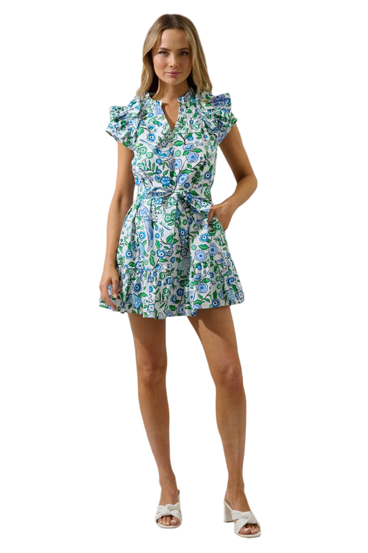 Sugarlips Ivonna Ruffle Mini Dress Gianne Floral