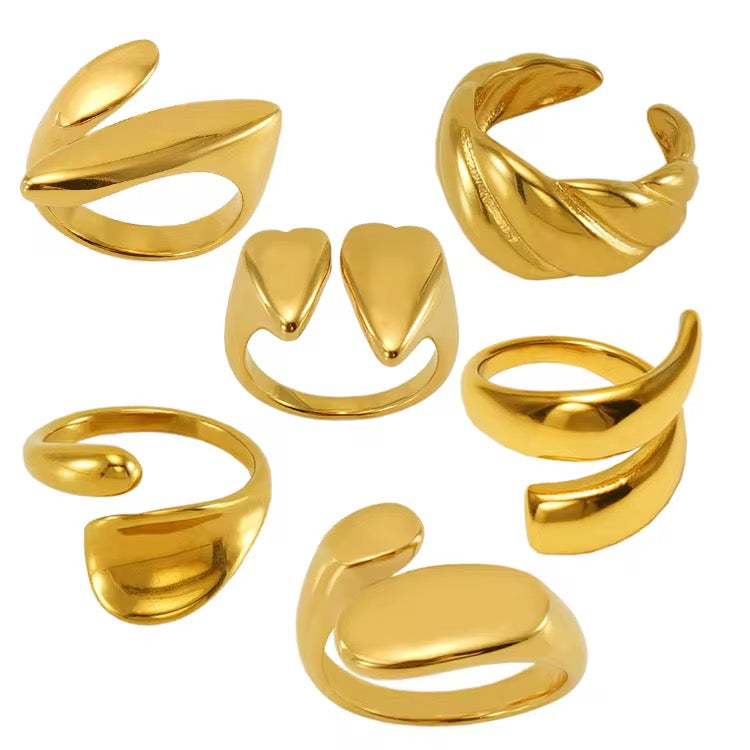 Rings- M&E Bling 18k GP Peyton Angled Ring