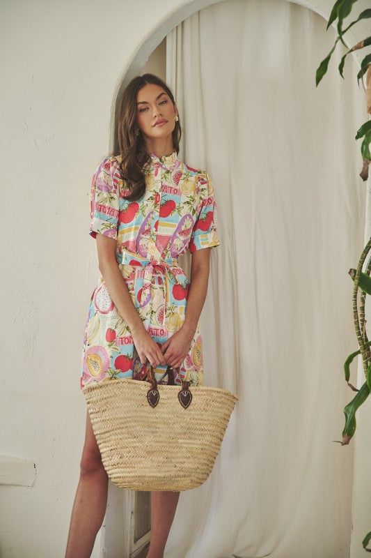 Sugarlips Karesa Button Down Mini Dress Farmers Market