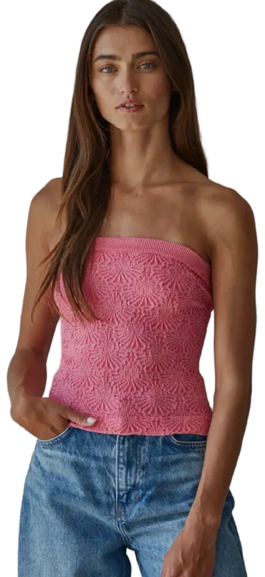 By Together Knit Modal Jacquard Tube Top