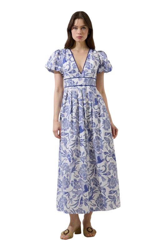 Sugarlips Jaylene Smocked Floral Maxi Dress Vidira Floral