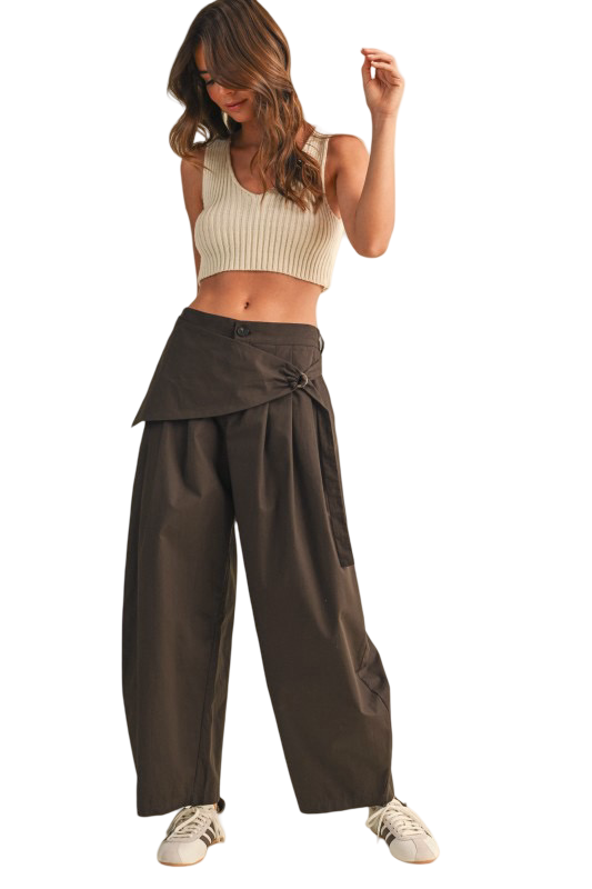 Klesis Sarong Detail Barrel Leg Trouser Pants