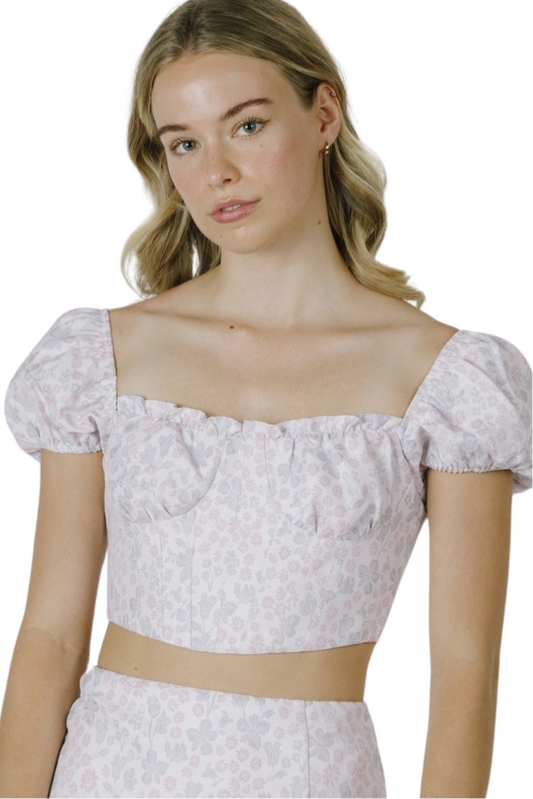 Apparel- Storia Pattern Floral Crop Top
