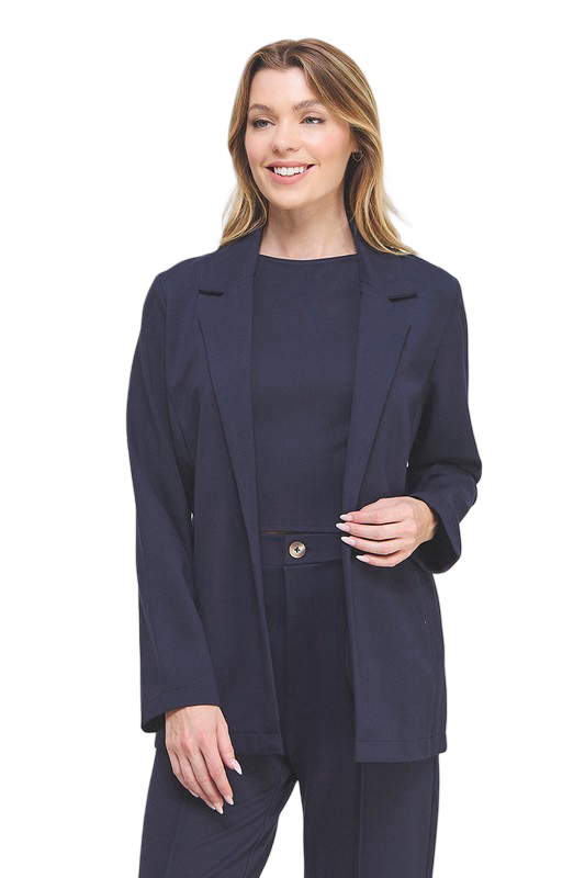Allie Rose Easy Everyday Ponte Blazer Jacket