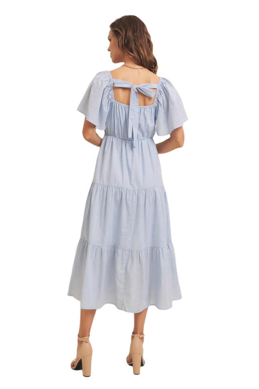 Apparel- In February Tiered Floral Crochet Midi Dress