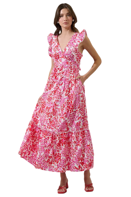 Apparel- Sugarlips Reidy Floral Mawar Midi Dress