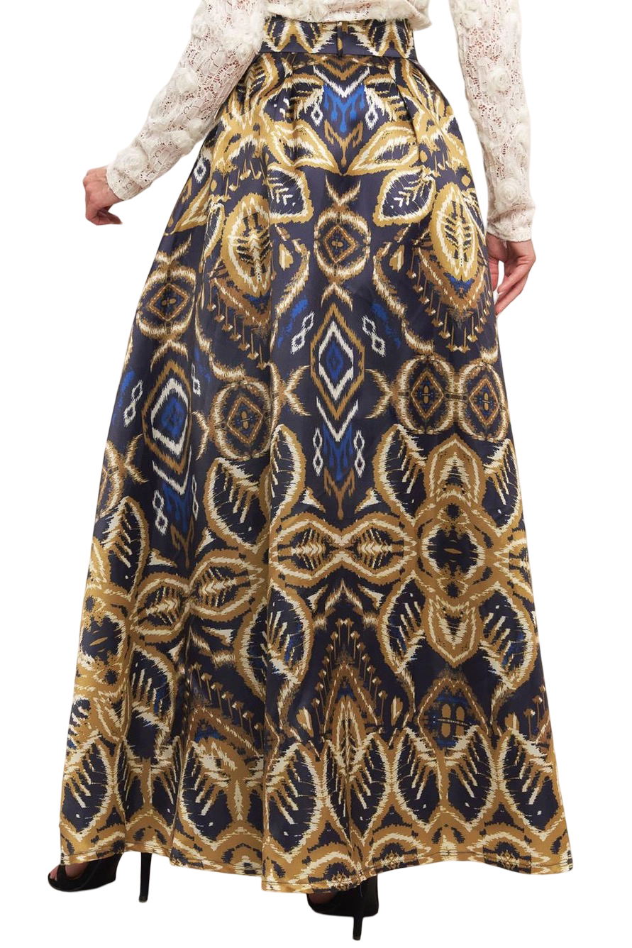 Apparel- Flying Tomato Pattern Woven Maxi Skirt