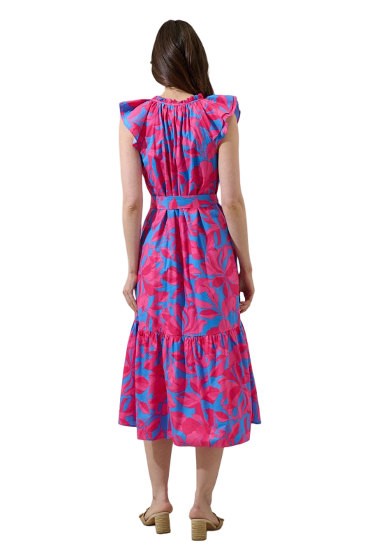 Sugarlips Charlotte Button Midi Dress Meira Floral