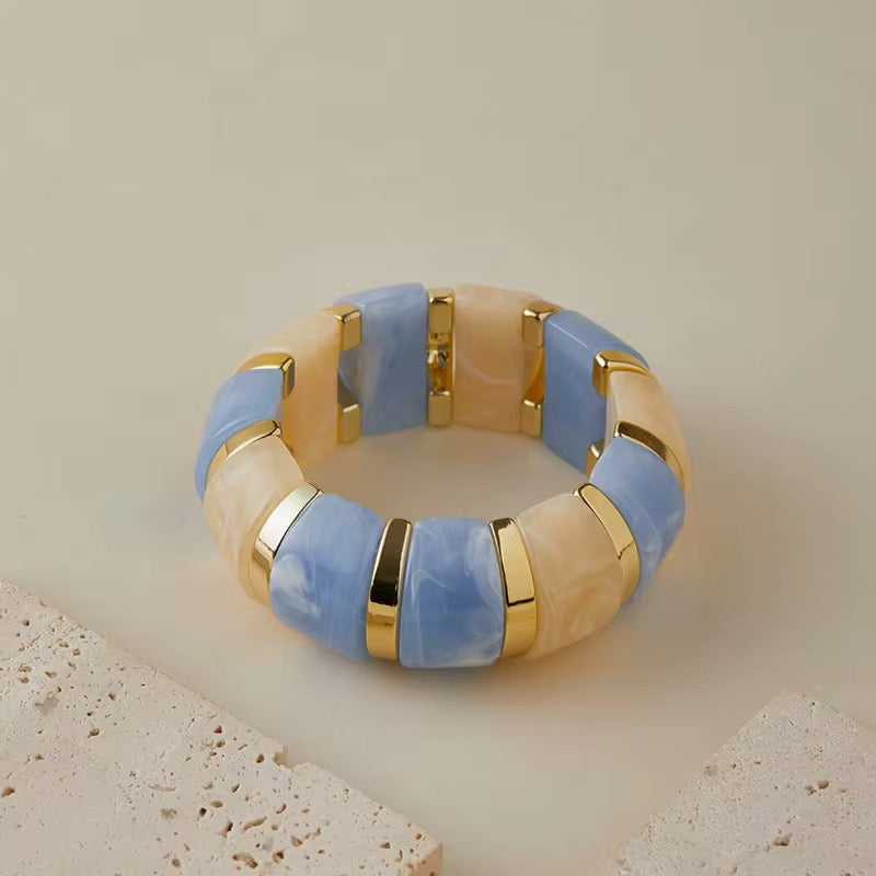 Bracelets- M&E Bling Retro Acrylic Punk Stretch Bracelet