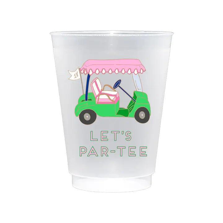 Cups- Canvas Preppy Shatterproof Frost Flex Cups (Set Of 10)