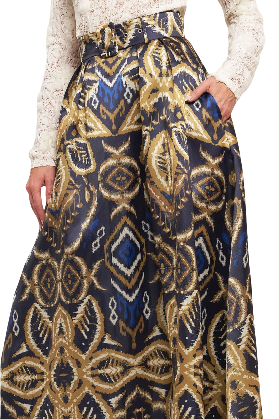 Apparel- Flying Tomato Pattern Woven Maxi Skirt