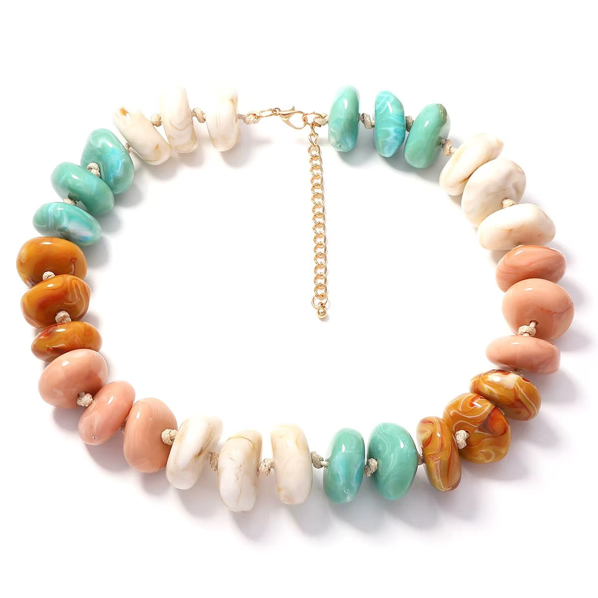 Large Resign Bead Statement Necklaces