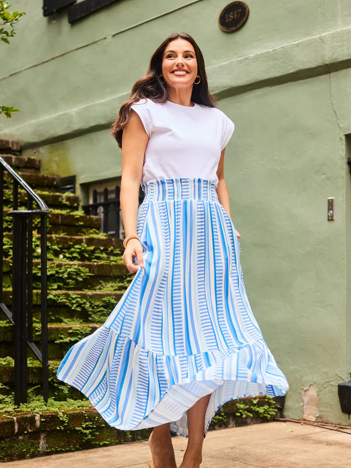 Apparel- Mary Square Simply Striped Vivian Maxi Skirt