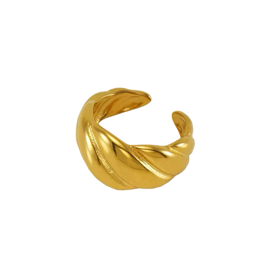 Rings- M&E Bling 19k GP Zara Curved Ring