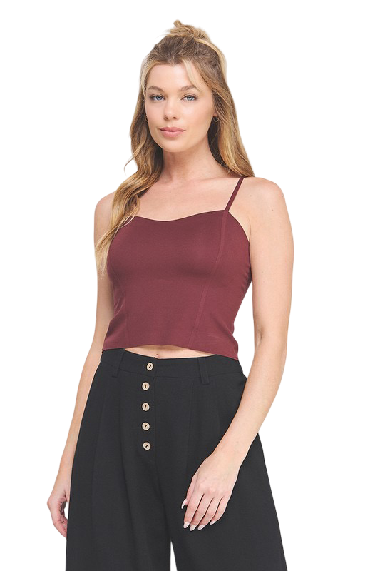 Apparel-Allie Rose Bandage Coverage Bralette Tank