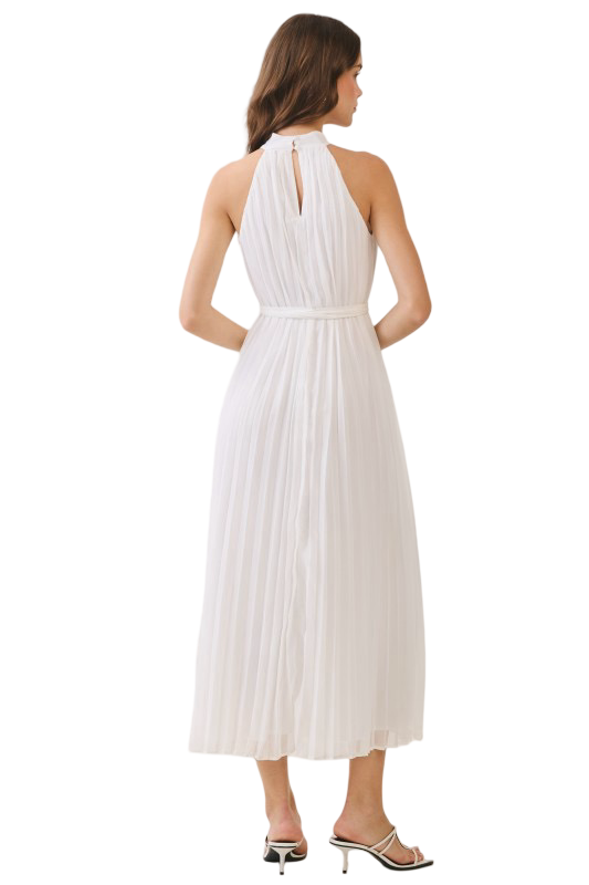 TCEC All Over Pleated Midi Dress