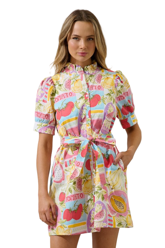 Sugarlips Karesa Button Down Mini Dress Farmers Market