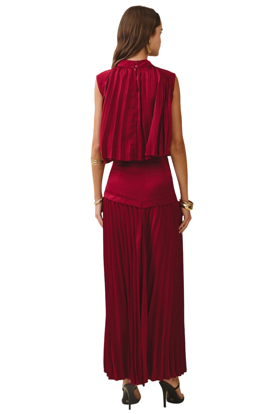 Apparel- TCEC Wide Yoke Pleated Maxi Skirt