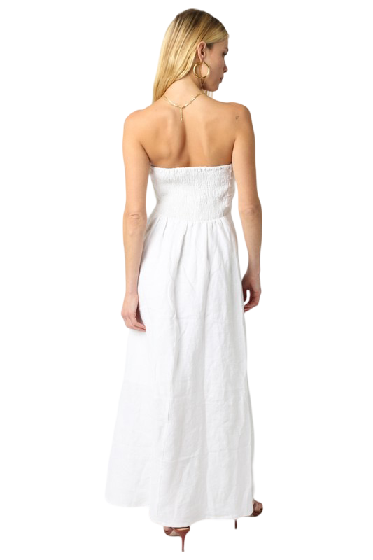 Apparel- Olivaceous Iris Linen Maxi Dress White / Large Apparel- Olivaceous Iris Linen Maxi Dress White / Large