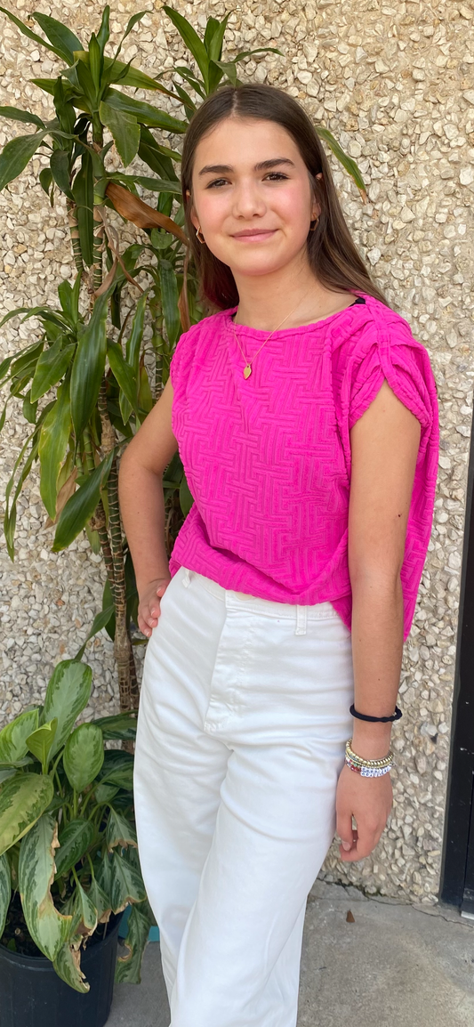 Girls- Erge Velour Top
