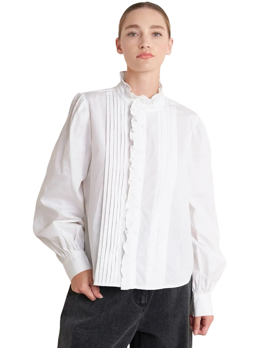 Apparel- Flying Tomato Ruffled Detail Woven Top