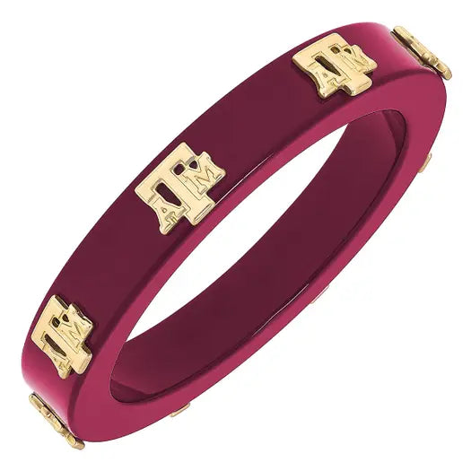 Bracelets- Canvas Game Day Texas A&M Resign Bangle