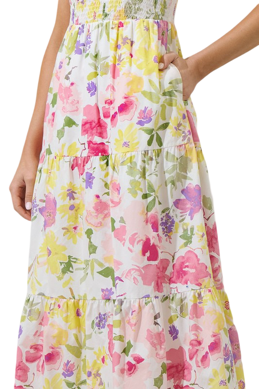 Apparel- Sugarlips Leonie Sunfire Tiered Midi Dress
