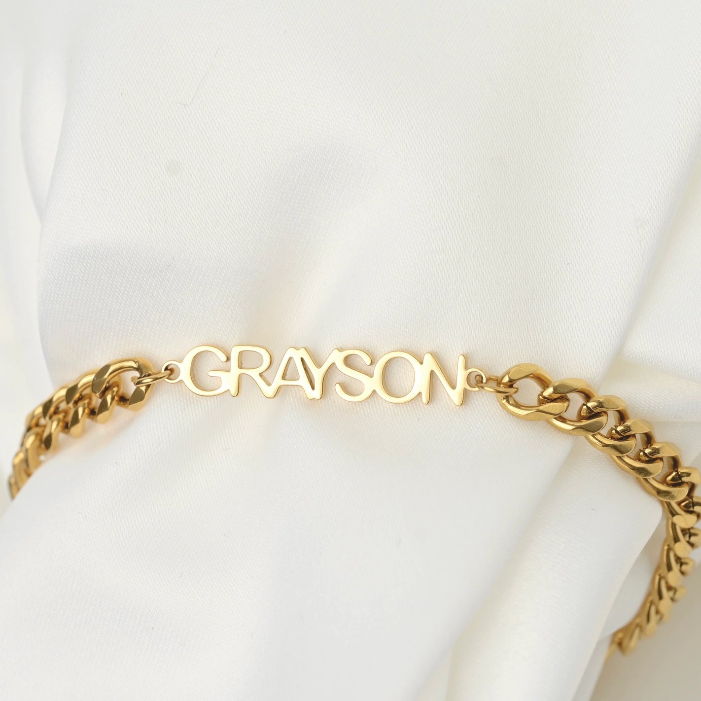 Bracelets- 18k Gold Personalized Name Bracelet