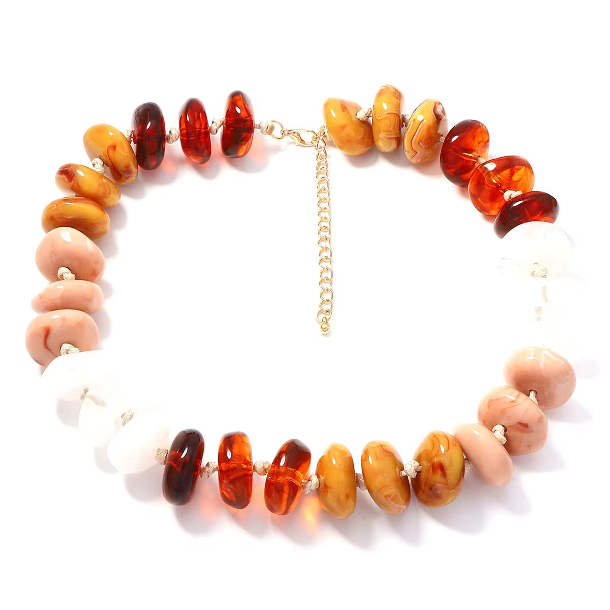 Large Resign Bead Statement Necklaces