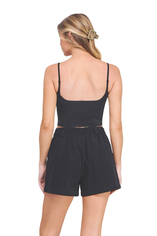 Apparel-Allie Rose Fine Lace Bralette with Glitter