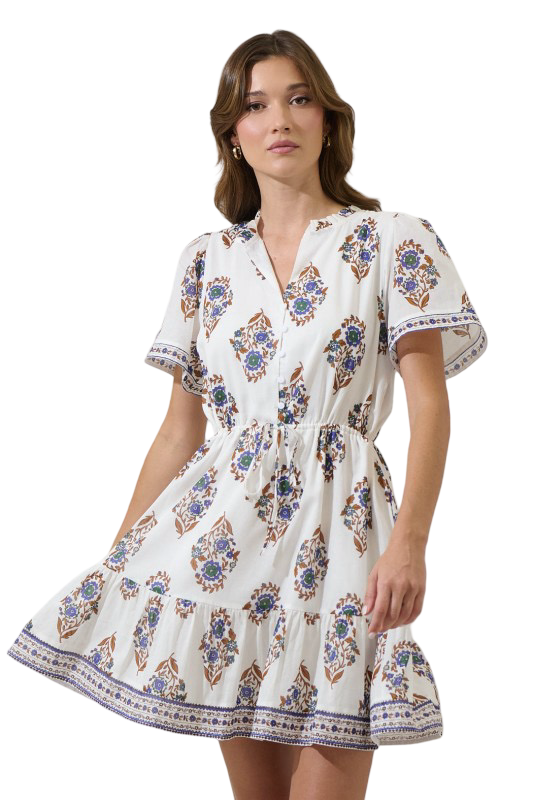 Sugarlips Rennie Floral Warna Shift Mini Dress