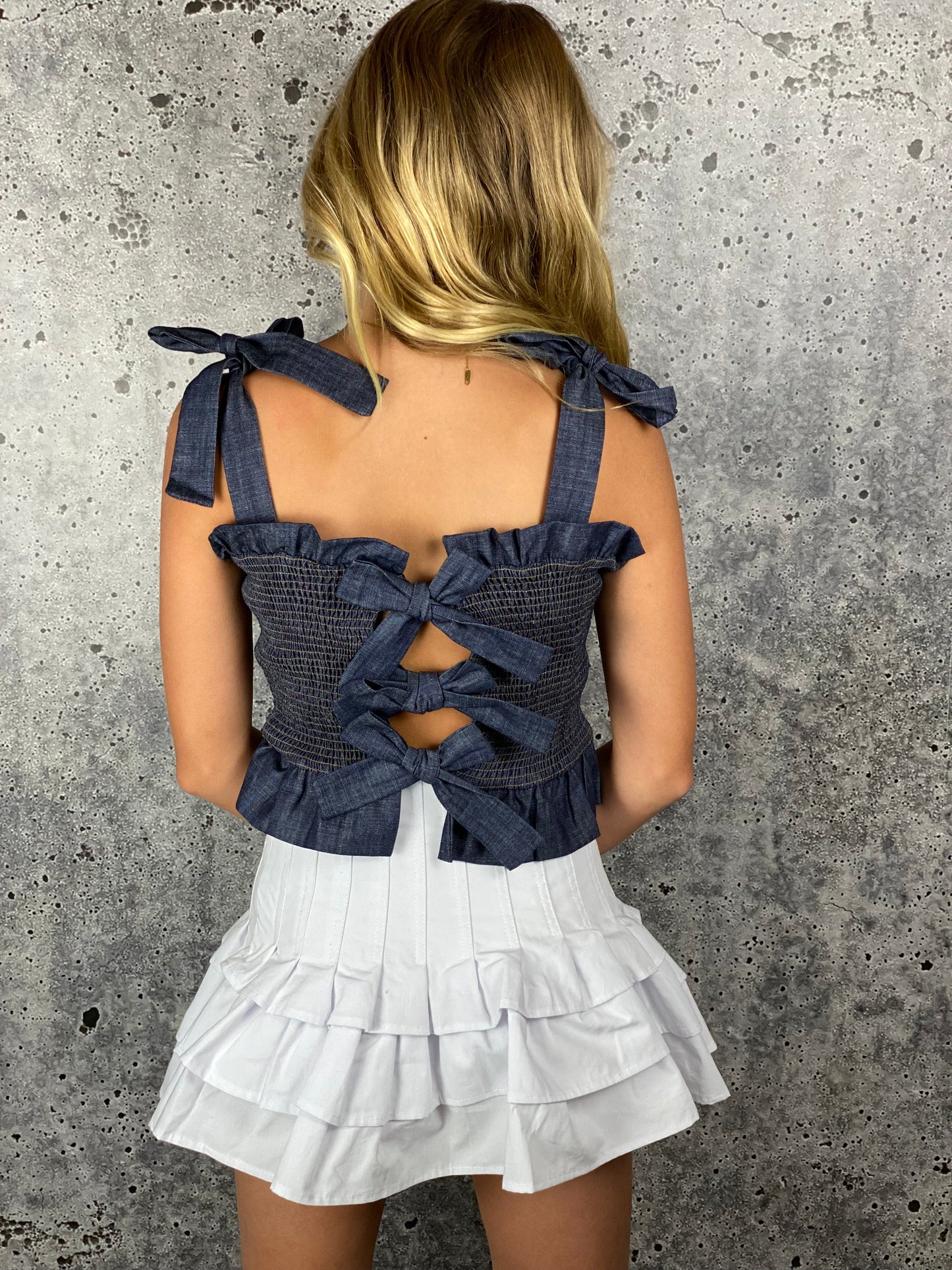 Girls- If So Top With Bow Back