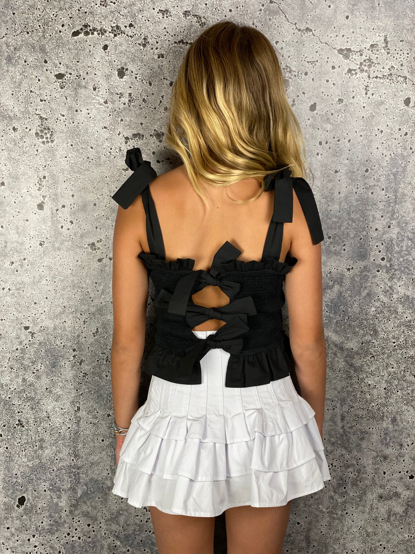 Girls- If So Top With Bow Back