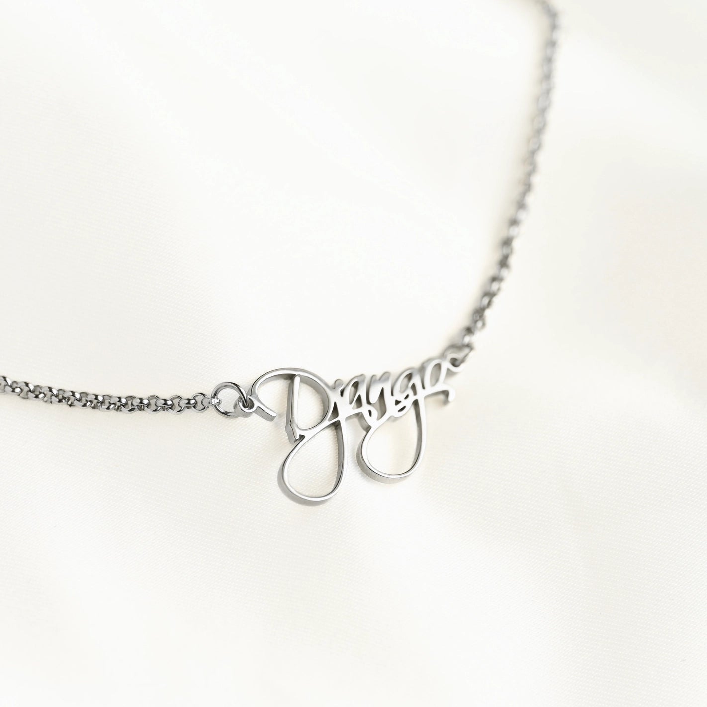 Necklaces- 18k Pearl Personalized Name Necklace