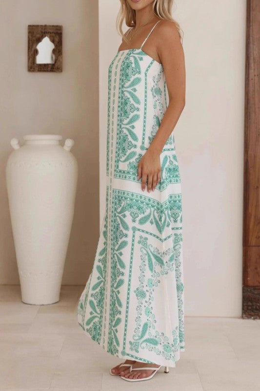 Sundayup Paisley Strap Maxi Dress