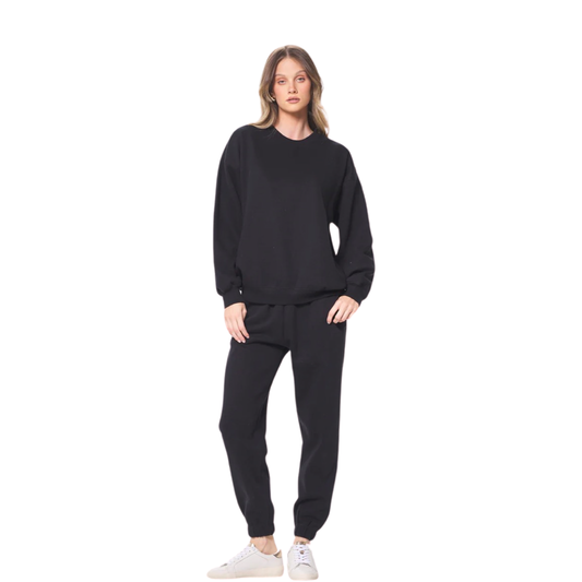 Apparel- Vintage Havana Black Cloud Fleece Jogger Pants with Pockets