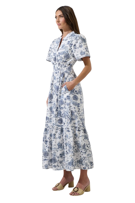 Sugarlips Renzo Toile Poplin Maxi Dress