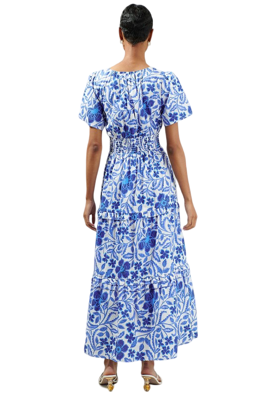 Apparel- Sugarlips Celeste Floral Palmer Poplin Tiered Maxi Dress