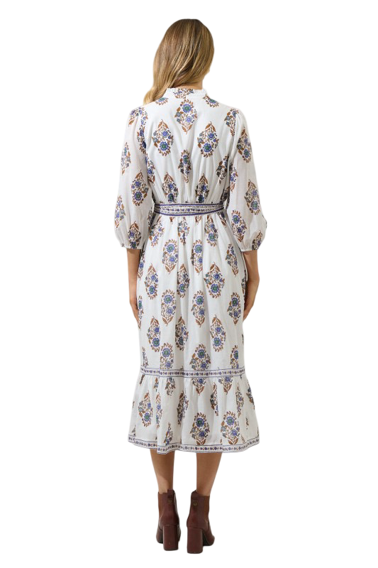Sugarlips Rennie Floral Darny Long Sleeve Midi Dress