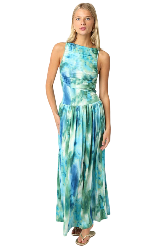 Apparel-Olivaceous Terrie Blue Max Dress