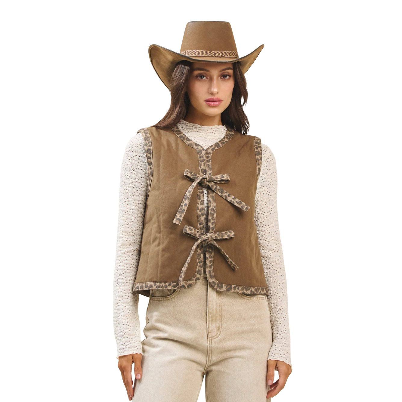 Apparel- Able Leopard Padded Vest Top