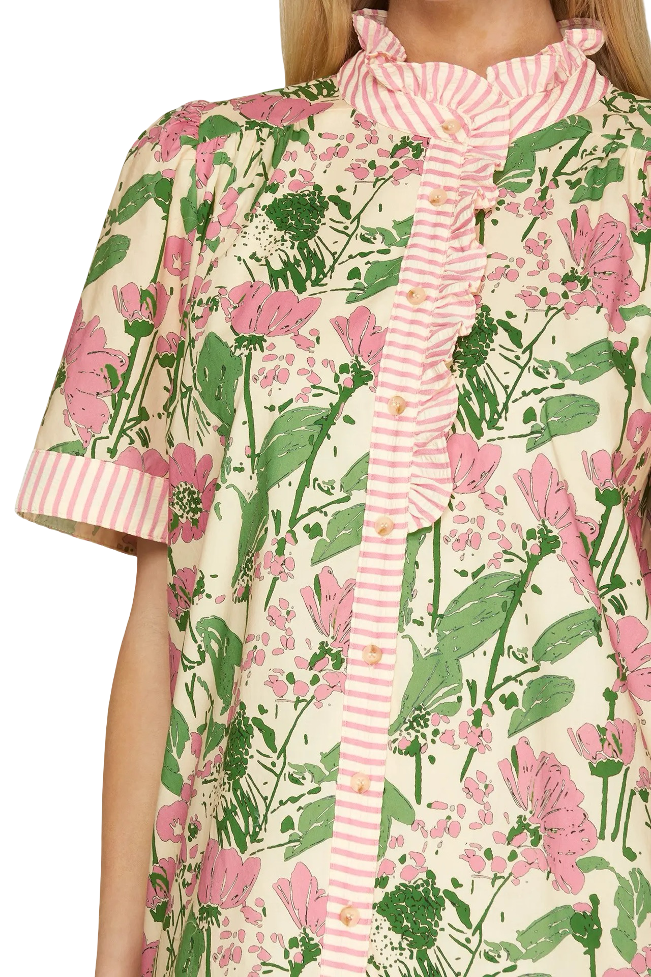 She+Sky Ruffle Sleeve Printed Mini Dress