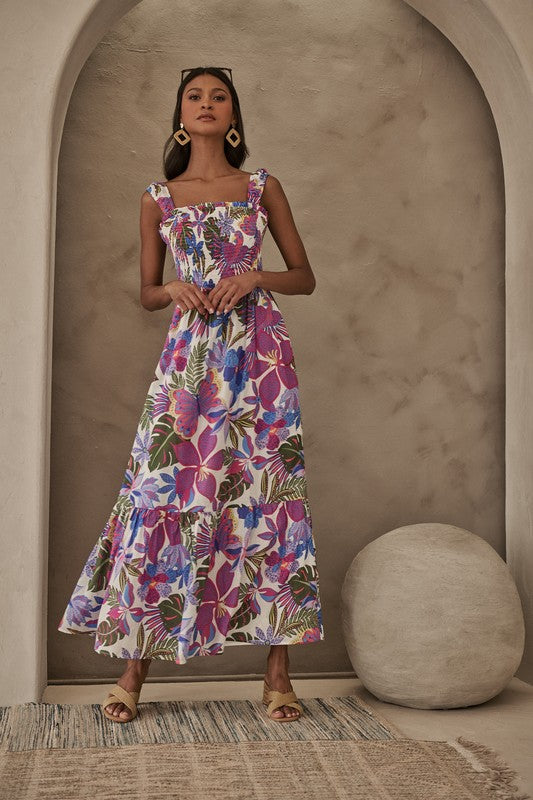 Apparel- Sugarlips Evern Tropics Tayla Midi Dress