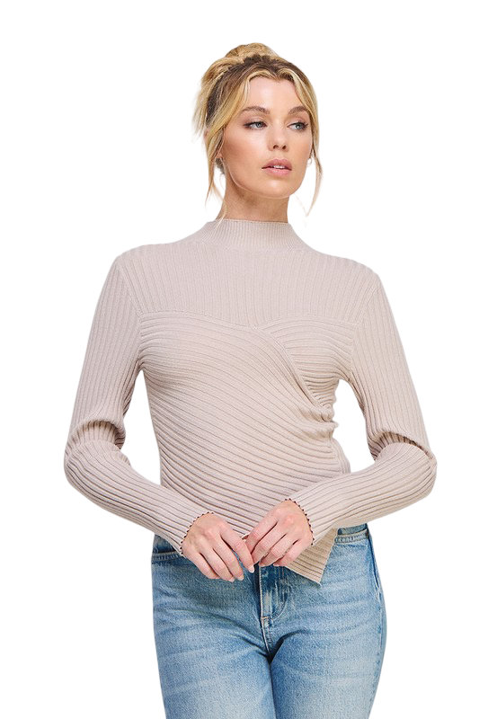 Apparel-Allie Rose Fine Gauge Asymmetrical Top