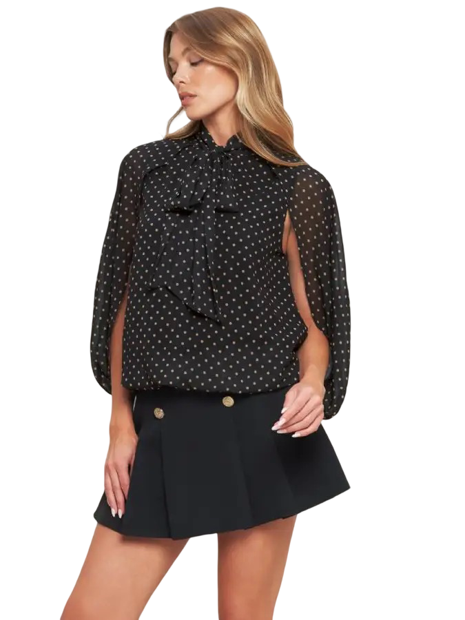 Apparel- Flying Tomato Tie Front Exposed Arm Top