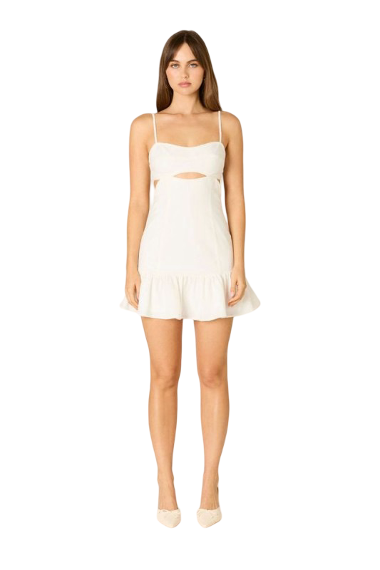 Apparel- CCLA Linen Bow Back Mini Dress
