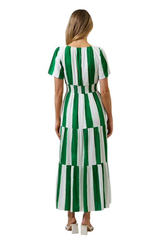 Sugarlips Roni Smocked Maxi Dress Pilmer Stripe