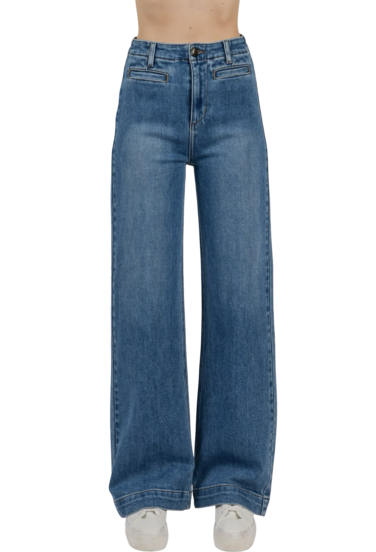 Apparel- Letter To Juliet Wide Leg Jeans with Front Welt Pockets