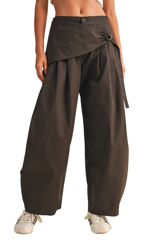 Klesis Sarong Detail Barrel Leg Trouser Pants