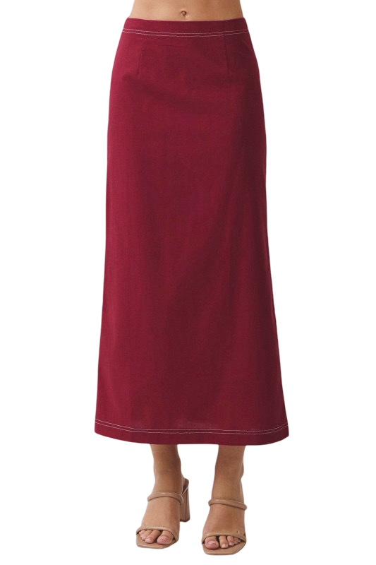 TCEC Contrast Stitch Maxi Skirt